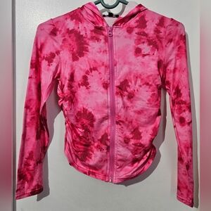 Nova Kids Pink Tie-Dye Zip-Up Hoodie & pants 10/12 L